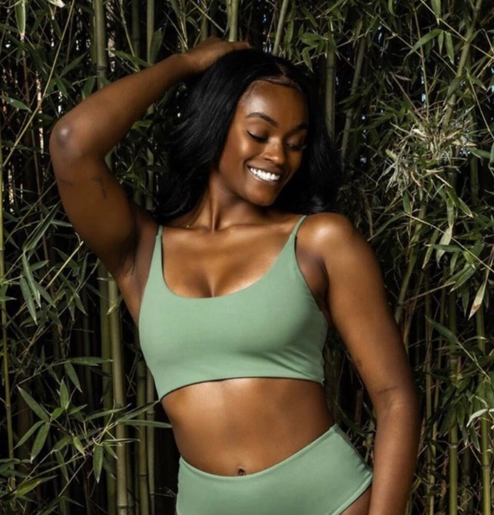 BuffBunny Collection Bikini Swim Top Size XXS NWT Green